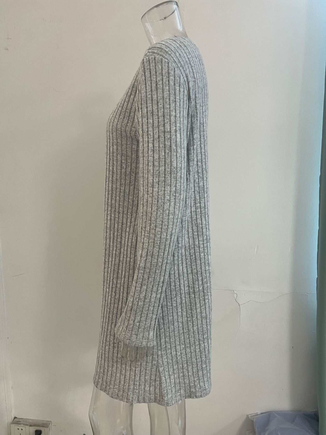 Op maat gemaakte effenkleurige vestrok met pitstrepen voor dameskleding Ritchy's Shop