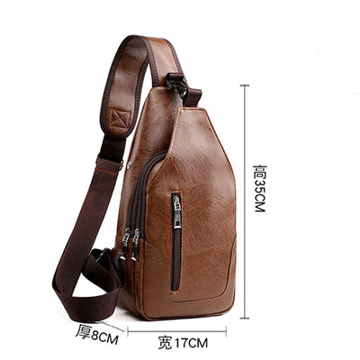Luxe merk messenger bag leren heren borsttas vintage crossbody schoudertas heren zakelijke sling bags mannelijke casual borsttas Nexora Store