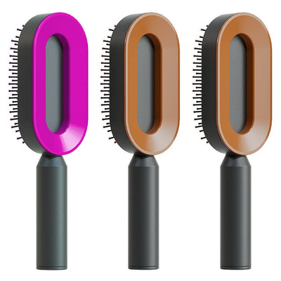Zelfreinigende haarborstel voor vrouwen, één-toets reiniging, haaruitval, airbagmassage, hoofdhuidkam, antistatische haarborstel Nexora Store