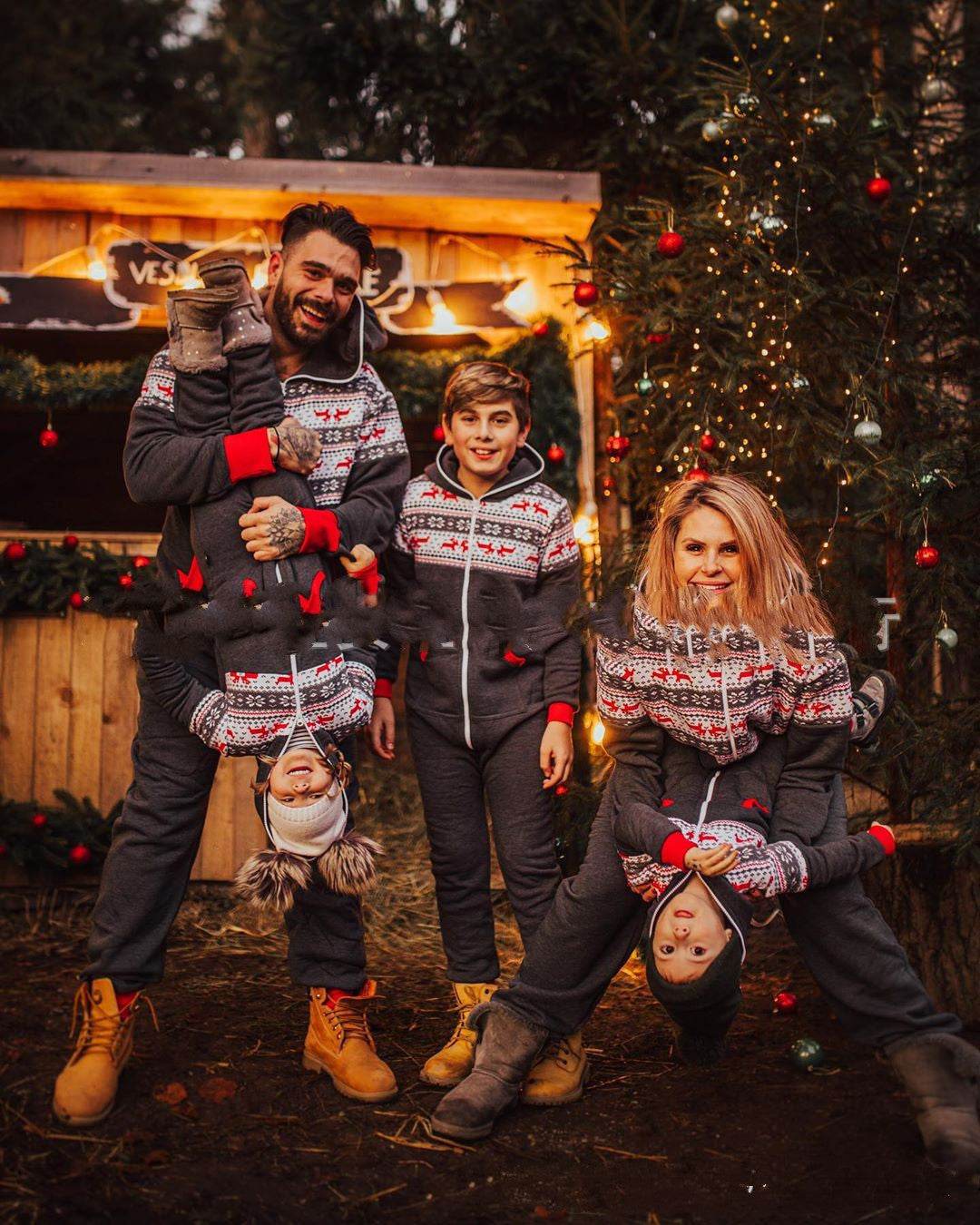 Ouder-kind thuiskleding pyjama uit één stuk Nexora Store