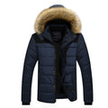 Heren bontjas met capuchon, winterjas van dik fleece, katoenen kleding Ritchy's Shop