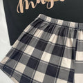 Driedelige pyjama voor dames, cartoon geruite shorts, broeken, huiskleding Nexora Store