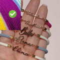 Gepersonaliseerde kleurrijke touwketting met aangepaste naamarmband, gepersonaliseerde verstelbare naamsieraden voor meisjes Nexora Store