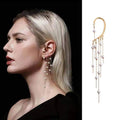 Long Thin And Thin Temperament Fringed Pearl Earrings Nexora Store