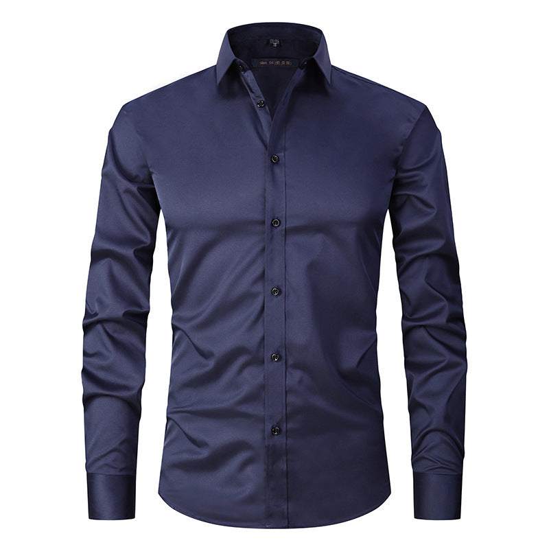 Men's Stretch Shirt Long Sleeve Non-ironing Slim Fit Nexora Store
