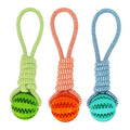 Hondenspeelgoed, Interactieve snoepjesballen van henneptouw, Rubberen lekkende ballen voor kleine honden, Kauwspeelgoed, Bijtbestendig speelgoed voor het reinigen van de tanden van huisdieren, Bijtbestendige speelgoedbal voor huisdieren, Honden, Puppy's Nexora Store