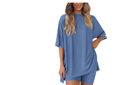Zomer Shorts Pak Mode Losse Korte Mouwen T-shirt En Slanke Strakke Broek Dameskleding Ritchy's Shop