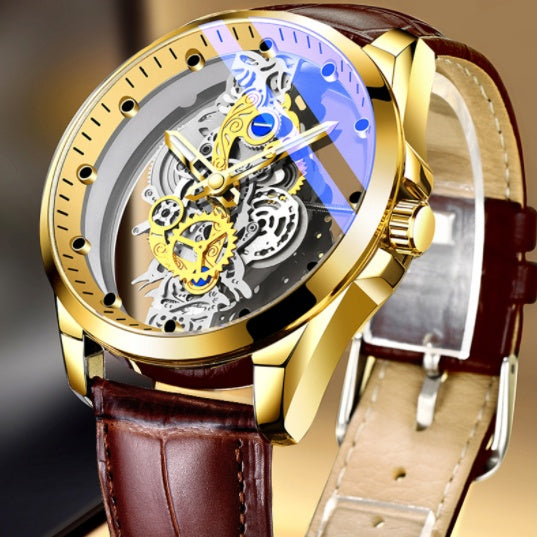 Herenhorloge Skeleton Automatisch Quartz Horloge Goud Skeleton Vintage Herenhorloge Herenhorloges Topmerk Luxe Nexora Store