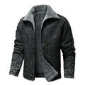 Retro revers losse katoenen jas fleece gevoerde verdikking denim jas Ritchy's Shop