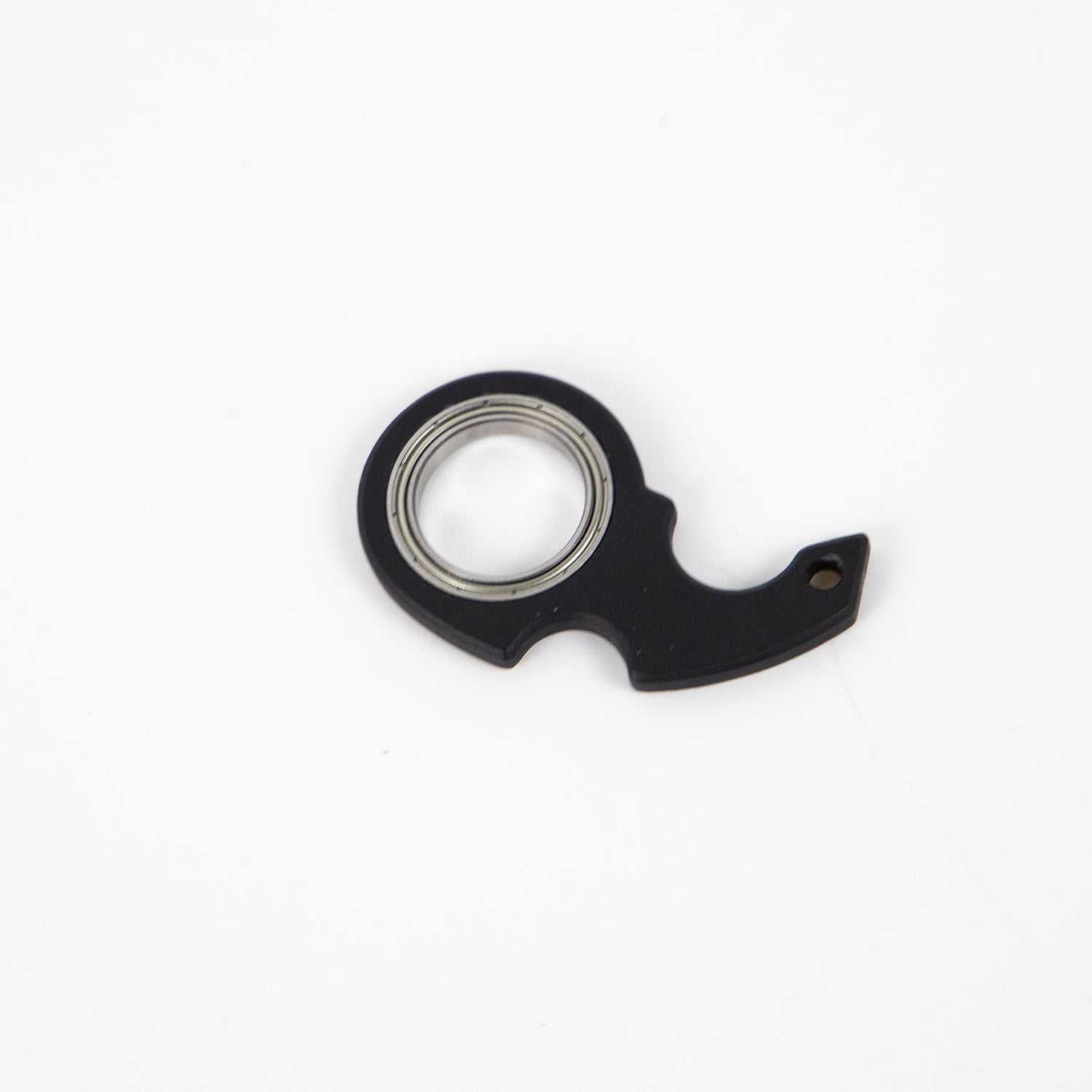 Zwarte Fidget Spinner speelgoed sleutelhanger met lager voor ontspanning en concentratie