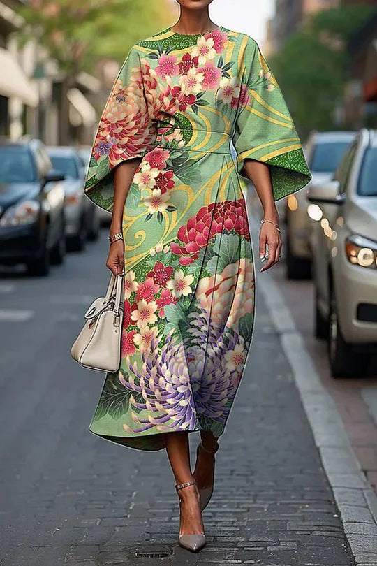 Vrouwelijke creatieve casual print elegante jurk Nexora Store