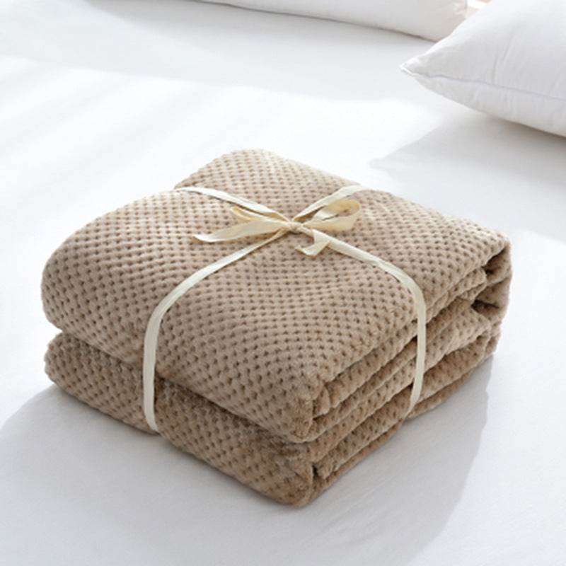 Household Simple Solid Color Coral Fleece Blanket Nexora Store