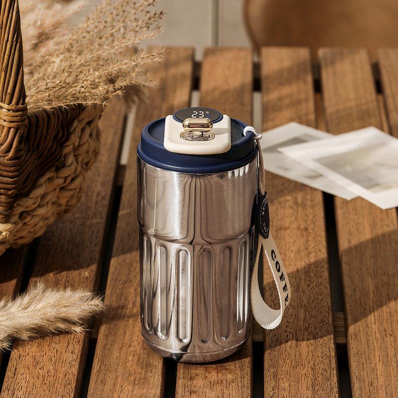 Smart Digital Thermal Bottle Portable Coffee Mug Stainless Steel Water Bottle In-Car Insulated Cup Keep Cold Vacuum Flasks 450ml Nexora Store