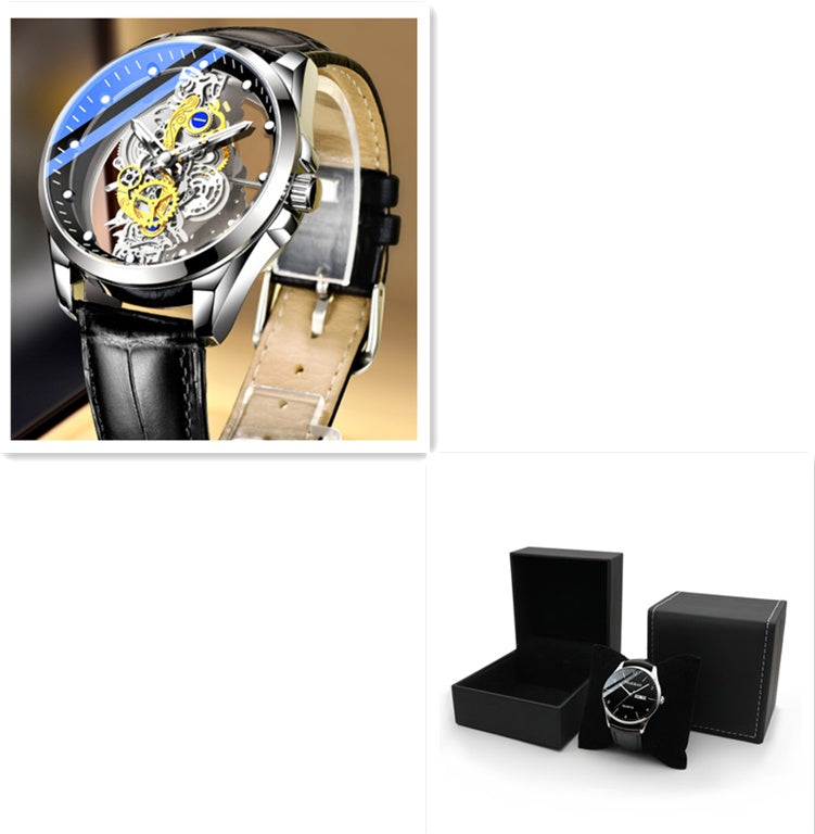 Herenhorloge Skeleton Automatisch Quartz Horloge Goud Skeleton Vintage Herenhorloge Herenhorloges Topmerk Luxe Nexora Store