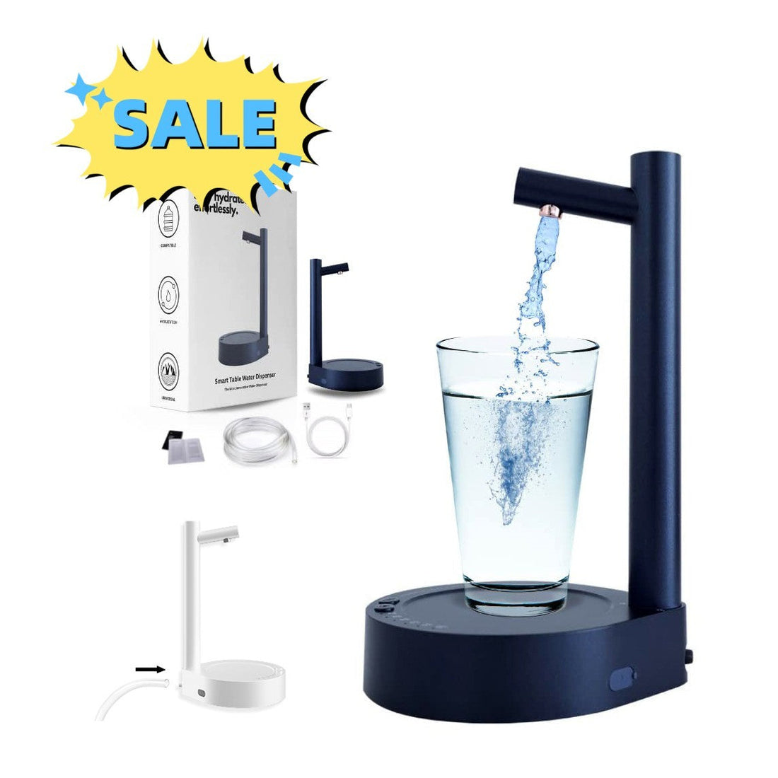 Bureaudispenser Elektrische waterfles Automatische waterflesdispenser Oplaadbare waterdispenser Ritchy's Shop