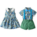 Schattige bloemen prinses shirt shorts tweedelig setje Nexora Store