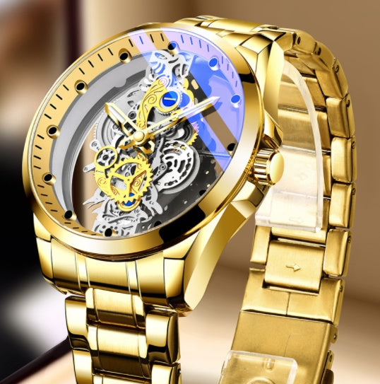 Herenhorloge Skeleton Automatisch Quartz Horloge Goud Skeleton Vintage Herenhorloge Herenhorloges Topmerk Luxe Nexora Store