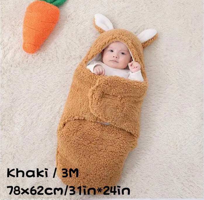 Superzachte babyslaapzak, zachte fleece, pasgeboren deken, inbakerdekens, unisex babywikkeldoek voor pasgeboren jongens en meisjes met hoofdbeschermende en hoofdondersteunende functie, draagbare inbakerslaapzak Ritchy's Shop