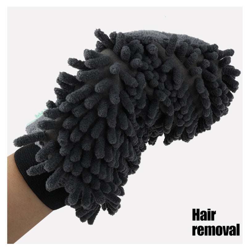 2-in-1 verzorgingshandschoen voor huisdieren, elegante hondenverzorgingstool voor borstelen, masseren en drogen, verzorgingsset voor honden en katten, 2-zijdige badborstel, reinigings- en massagehandschoen Ritchy's Shop