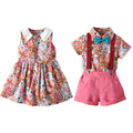 Schattige bloemen prinses shirt shorts tweedelig setje Nexora Store