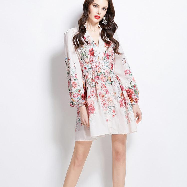 Franse Retro Mode Jurk Vrouwen Nexora Store