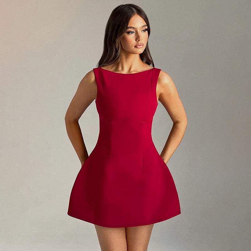 Sexy nauwsluitende jurk zonder rug Zomer mouwloze korte jurken Nexora Store