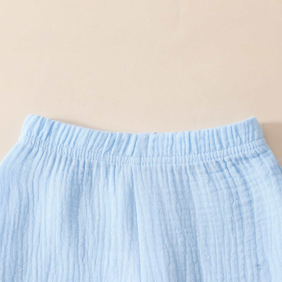 Hemelsblauw baby kindervest top en broek set voor meisjes, mouwloos en polyester, geschikt voor 6 maanden tot 3 jaar