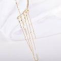 Long Thin And Thin Temperament Fringed Pearl Earrings Nexora Store